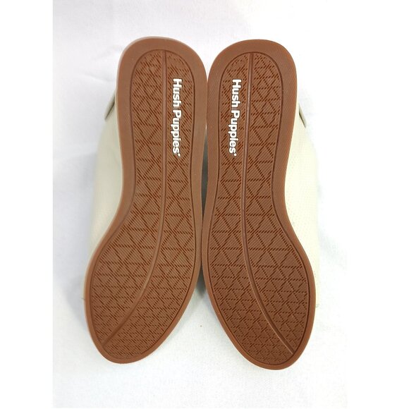 Hush Puppies The Body Shoe Beige Embossed Leather Wedge Slip On Oxfords Sneakers - Picture 8 of 9
